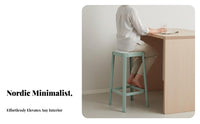 Minimalist Design Stackable Counter Stool with Backrest Easy Maintenance Bar Chair Sturdy Frame Household Furniture single-Piece Molding for Homeowners, Restaurant Owners, Adults, Coffee Shop, Bistro, Kitchen, Reception Area