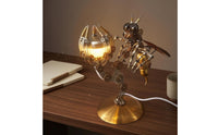 3D Metal Bee Assembly Tool Kit 3D Metal Bumblebee Ornament Lifelike Design Circular Base Cute Style Decorative