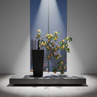Artificial Flowering Tree Realistic Potted Faux Floral Tree Decorative Faux Potted Plant with Flowers for Entryway, Office
