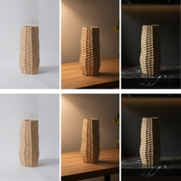 Ceramic Vase Tall Flower Holder Faceted for Hotel Lobby, Interior Designers