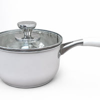 316 Stainless Steel Ceramic White Stockpot with Steamer Insert, Non-stick, Large Capacity