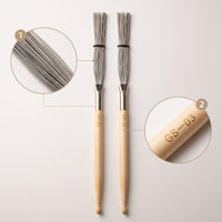 Drumstick with Wire Brush Versatile Multi-Functional Drumstick Non-Slip Drum Brush with Wire Ends for Drummers, Percussionists, Rehearsal
