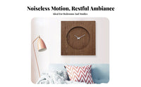 Creative Design Minimalist LED Clock Great Gift Idea Silent Wooden Clock Accurate Timekeeping for Adults, Students, Bedroom, Study, Kitchen