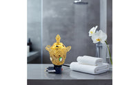 Electric Scent Warmer Electrically-Powered Scent Warmer with Handles Gold-Finished for Home Fragrance, Tea-Serving Areas