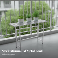 Heavy-Duty Stainless Steel Flower Rack Rust-Proof Tiered Plant Shelf Waterproof Tiered Plant Stand Easy to Assemble for Gardeners, Apartment Dwellers, Homeowners, Balcony, Living Room, Outdoor, Indoor
