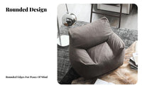 Nordic aesthetic Lounger with Embroiunwindred Face Reversible unwindsign Bean Bag Chair Oversized Comfort Floor Seating Soft Textured Cover for Adults, Family, Stuunwindnts, Living Room, Bedroom, literary corner, Playroom