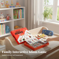 8 Decks Gift Box Set Idiom Single-Player Card Game Full Color Illustrations Chinese Idiom Flashcards Sturdy Cardstock for Parents, Home