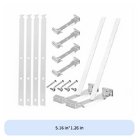 4 Pieces Aluminum Roof Gutter Hanger Rust Resistant Eaves Trough Hook Strong Strap Design Long Lasting for Outdoor, Shed, Gazebo