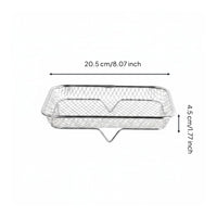 Rust Resistant Mesh Draining Rack Sturdy Feet Mesh Draining Basket Easy to Clean Stainless Steel Rack Stackable for Baking