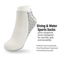3mm Neoprene Diving Socks, Wetsuit Socks for Cold Water Swim, Thermal Wetsuit Socks for Men, Neoprene Socks for Water Sports