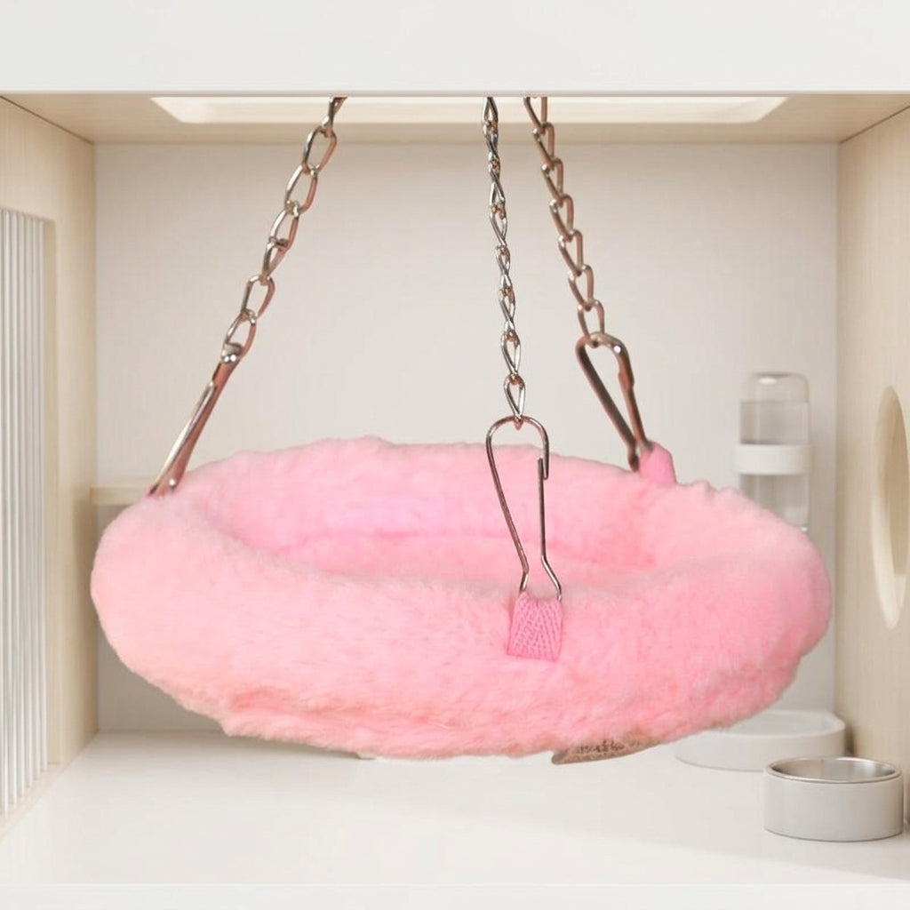 Tip Resistant Hammock and Hamster Hammock, Soft Bird Nest for Cage, Hanging Extra Large Bed for Parrots and Small Birds, 20 cm Diameter