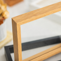 Wooden Photo Frame Double-Sided L Size Compatible Desktop Photo Frame For Newlyweds Children Growth Records