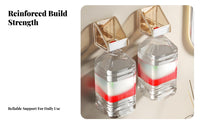 Waterproof Punch-without Drilling Bottle Bracket Strong Load-Bearing Wall Mount Shampoo Rack Rounded Corners for Kitchen