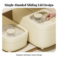 Moisture-Proof Rice Storage Bin Single-Hand Operation Grain Storage Bin Safe for Countertop, Cabinet