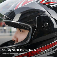 Full Face Helmet Four-Season Helmet Ear Protection Guarding Gear for Women, Adults, Daily Commuting, Winter Riding, Outdoor Travel