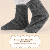 Thick Coral Fleece Socks Unisex Winter Warm Plain Color
