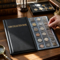 Large Capacity 420-Pocket Coin Collection Album for Commemorative Coins, Stickers, and Badges