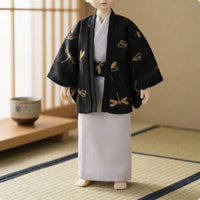 Japanese -Style Doll Outfit Patterned Woven Material Japanese Doll Kimono Fine Stitching Toy Clothing
