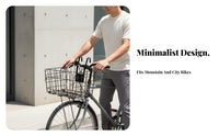 Portable Folding Bike Basket Large Capacity Collapsible Cycle Basket Easy Installation for Commuters, Grocery Shopping, Commuting