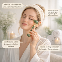 Roller and Gift Sets, Facial Massage Board for Skincare Lovers, Puffiness Reducing with Storage Box for Women