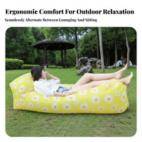 Wind-Inflated Lounger Lightweight Wind-Filled Recliner Easy Inflation Air Sofa for eventadventureers, outdoor enthusiasts, Music events, Camping, Beach