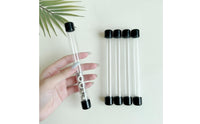 100 Pieces Cylindrical Storage Tube with End Caps Reusable Clear Plastic Tube with End Caps Packaging Long-Lasting Sturdy