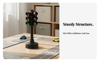 Toy Traffic Light Early Education Mini Traffic Light Toy Educational City Playset Accessory for Kids, Preschoolers, Playroom, Classroom, Sand Table