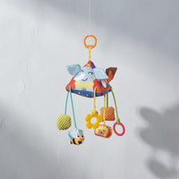 Dangling Activity Pieces Crib Stroller Toy Mirror Panel Stroller Hanging Toy Multicolor Infant Plaything Soft Fabric for Babies, Infants