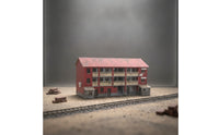 Three-Story N-Scale Building 1:160 Diorama Accessory Vintage Miniature House Architectural for Modelers, Hobbyists, City Layout