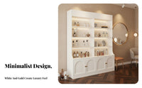 Cosmetic Display Cabinet High Visibility Salon Product Display Unit Modern Elegant Salon Product Stand for Boutique Owners, Spas, Boutiques
