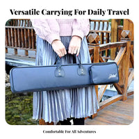 Thickened Padding Bamboo Flute Case Portable Design Bamboo Flute Storage Bag Zipper Closure for Musicians, Travel, Rehearsals, Performances