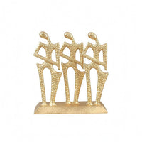 Abstract Metal Figure Cutout Design Textured Metal Ornament Decorative Piece Decor Piece for Entryway