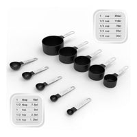 10 Pieces Measuring Cups and Spoons Set Food-Grade PP Kitchen Measuring Set