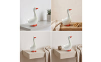 Ceramic Goose Glazed Goose Figurine Small Ornament for Shelf