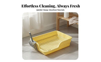 Indoor Dog Toilet Keeps Paws Clean and Dry Dog Potty Tray with Grid Water-Resistant High Sides Pet Pee Tray with Grate for Small Dogs