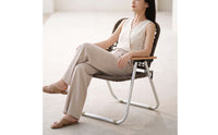 Folding Lounge Chair Low-Profile Folding Rope Chair Travel-Friendly Furniture for  , Backyard, Camping