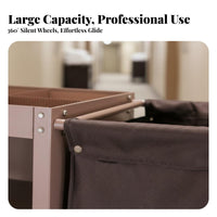 Hotel Cleaning Cart Multi-Versatile Hotel Cleaning Trolley Multifunctional Linen Collection Trolley for Housekeepers, Janitors, Hotels, Resorts