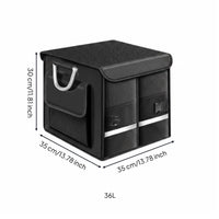 Trunk Storage Box Multi-Compartment Foldable Vehicle Organizer Waterproof Foldable Cargo Container for Camping