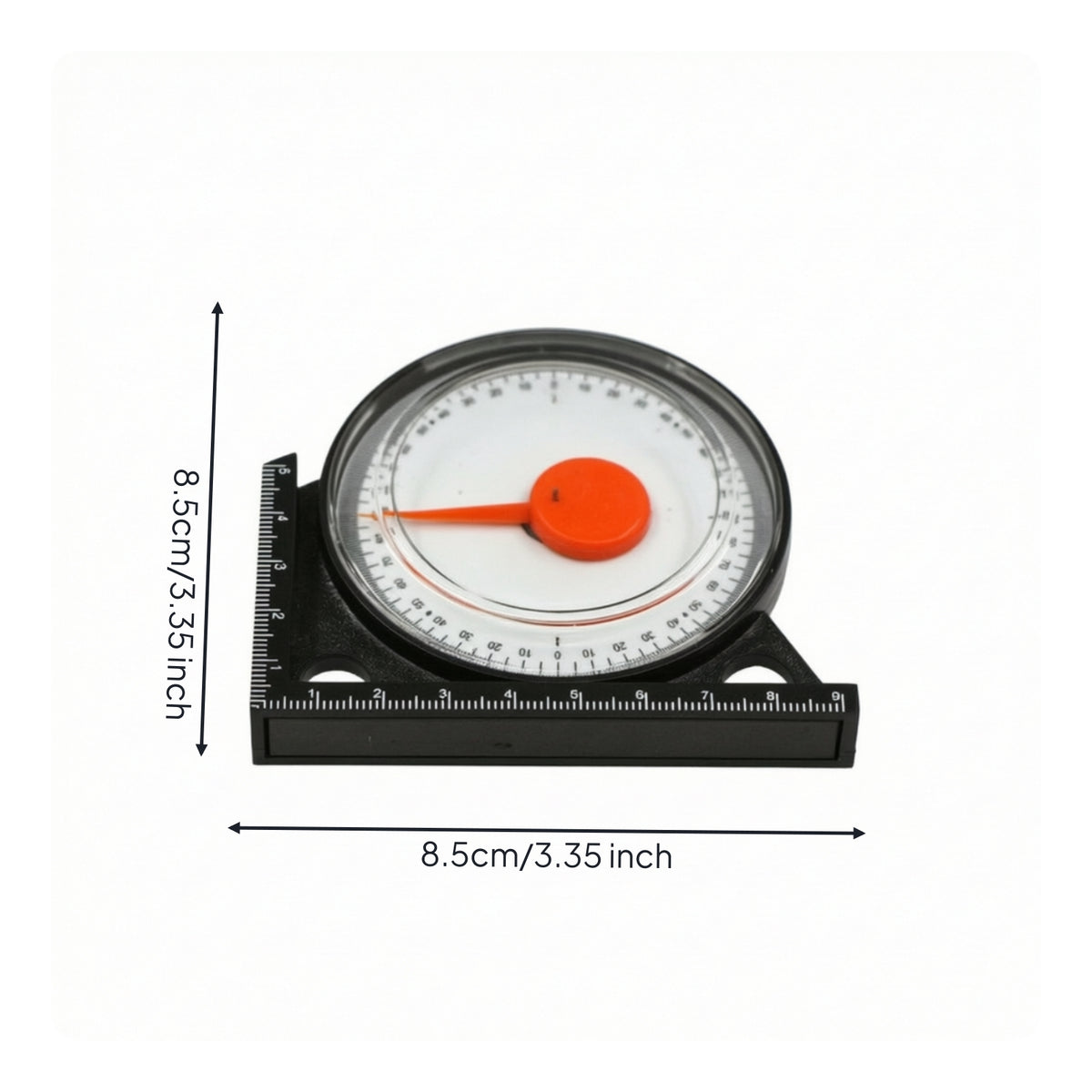 Accurate Angle Gauge with Bubble Level Compact Angle Locator with Base Portable Slope Measuring Tool Lightweight for Woodworkers