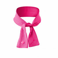 Perforated Neck Cooling Scarf Textured Mesh Cooling Scarf Soft Snap Button Neck Wrap Flexible for Athletes