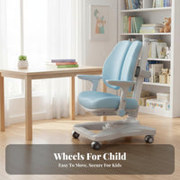 Adjustable Study Chair Dynamic Back Support Adjustable Student Chair Firm-Density Foam Cushion for Primary School Students, Girls, Home, Bedroom