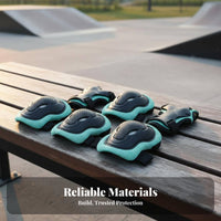 6 Pieces Kids Safety Gear Set Shock Resistant Skating Safety Pads Sports Safety Equipment Hard Shell Protection