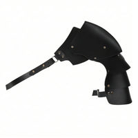 Adjustable Leather Pauldron with Buckles