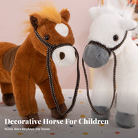 Soft Horse Toy Great Gift Standing Horse Soft Ie Horse Soft Toy PP Cotton Filling Stuffed Horse Doll Pretend Play for Home Decor