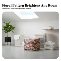 Quilt Storage Bag Fastener Closure Fastener Ed Quilt Storage Bin Fastener Ed Moving Bag Water Resistant Floral Print Material