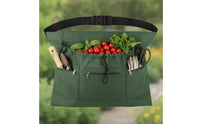 Waterproof Harvest Apron with Pockets Hands-Unrestricted Gardening Apron with Pockets Wide Opening Large Capacity for Gardeners, Florists, Orchard