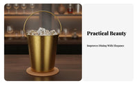 Stainless Steel Snack Pail Easy to Clean Potato Sticks Serving Pail Potato Sticks Holder Long-Lasting Metal Food Pail With