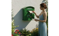 Animal Mailbox Wall-Attached Emerald Mailbox Decorative Metal Letterbox