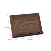 Book Holder with Page-Rest Multi-Angle Wooden Book Stand Foldable Adjustable for Readers, Students, Desk, Home Office, Dorm Room