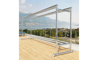 Clothes Clothesline Rack Stainless Steel Clothesline Rack with Double Rod Windproof for Laundry Room, Balcony, Patio